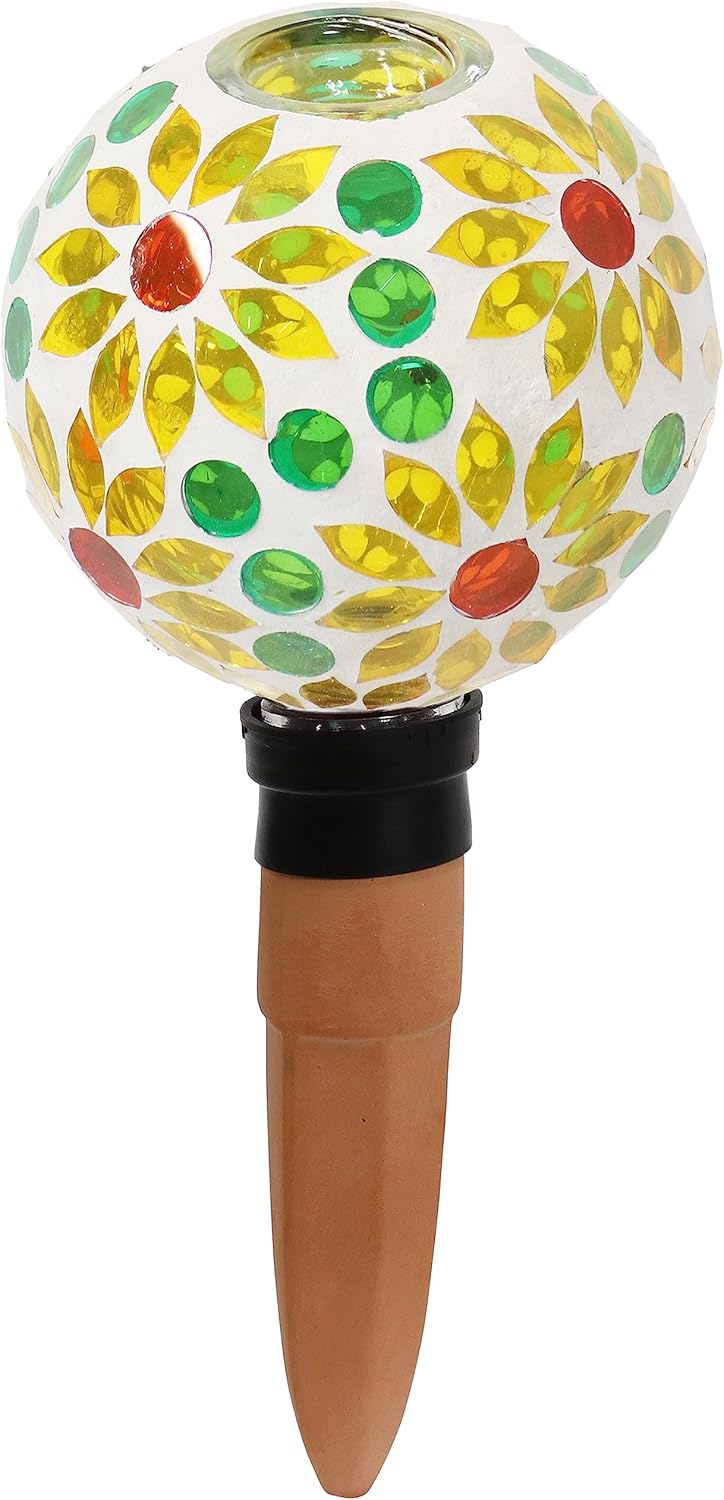 🌿 Vacation-Ready Mosaic Glass Plant Watering Globe 💧✨