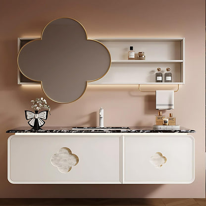 Elegant Floating Bathroom Vanity Set with Sink 🛁✨ | Modern Storage & Stylish LED Mirror for Small Spaces 🪞💧