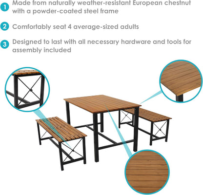 Cozy 3-Piece Indoor & Outdoor Dining Set 🍃☕ – Stylish Table & Chairs for Relaxing Meals!