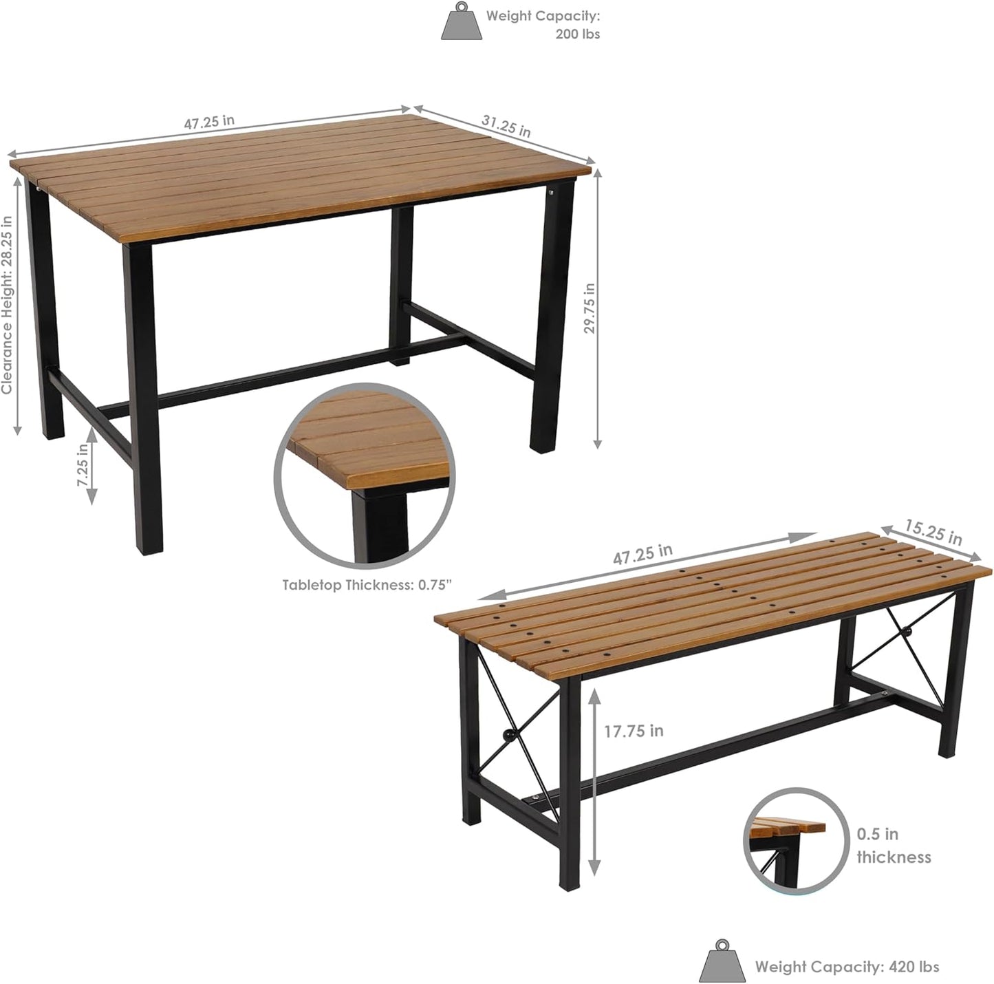 Cozy 3-Piece Indoor & Outdoor Dining Set 🍃☕ – Stylish Table & Chairs for Relaxing Meals!