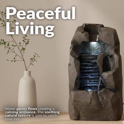 🌊 Serene Indoor Tabletop Waterfall Fountain – Relax & Refresh Your Space 🕊️