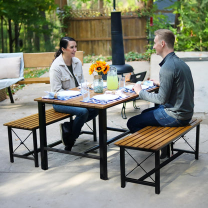 Cozy 3-Piece Indoor & Outdoor Dining Set 🍃☕ – Stylish Table & Chairs for Relaxing Meals!