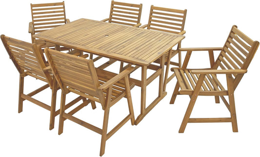 🍽️ Elegant 7-Piece Outdoor Patio Dining Set – Cozy Alfresco Meals in Style 🌞