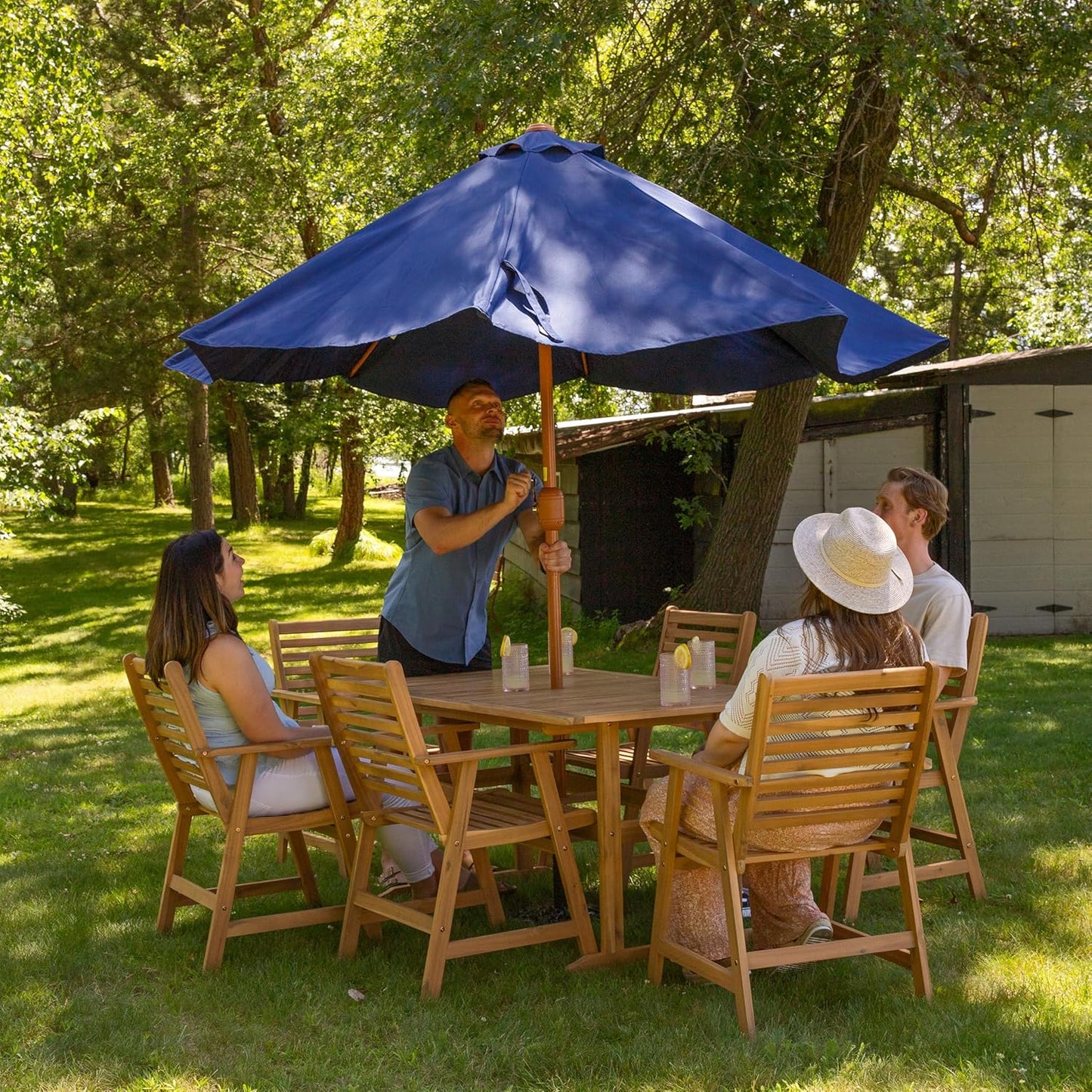 🍽️ Elegant 7-Piece Outdoor Patio Dining Set – Cozy Alfresco Meals in Style 🌞