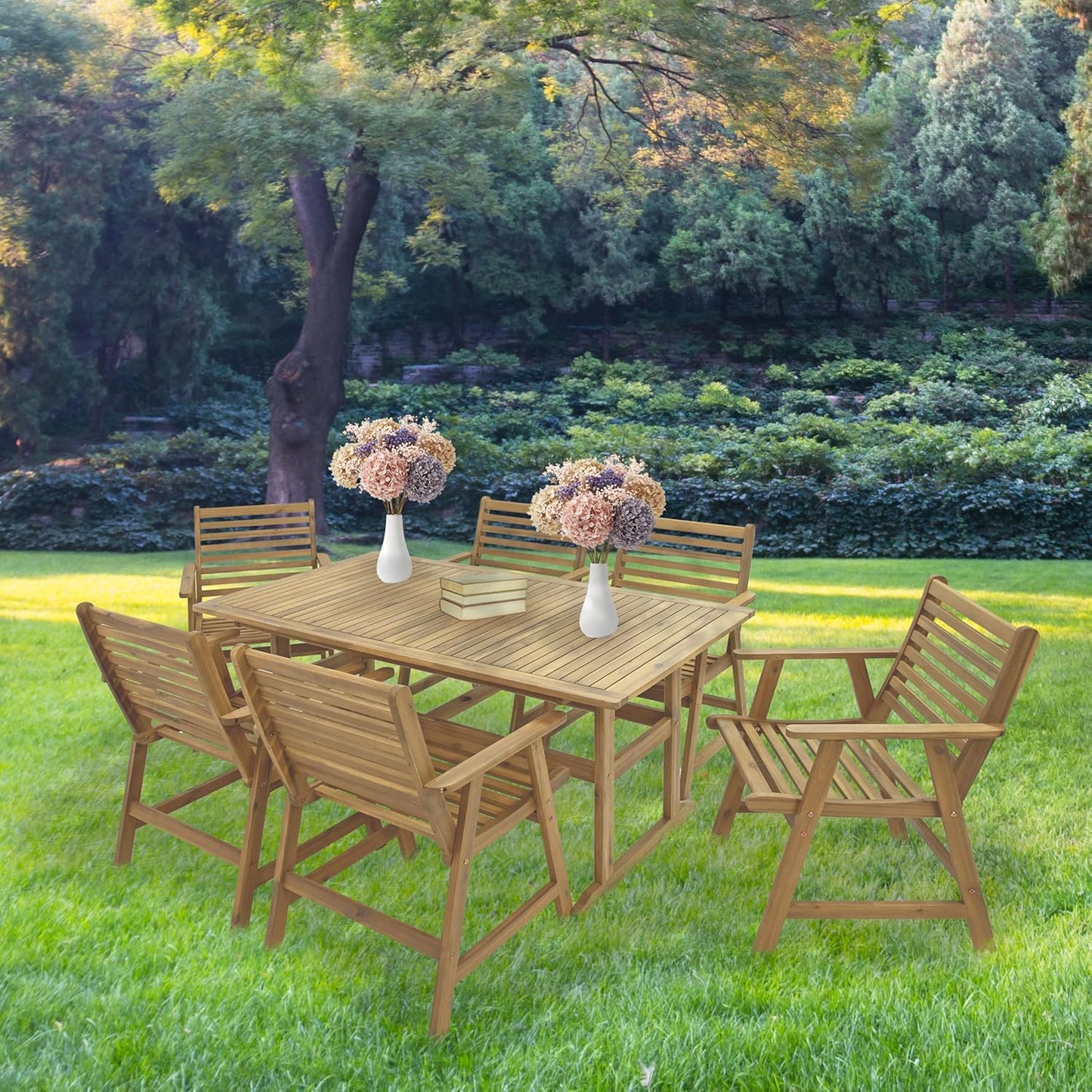 🍽️ Elegant 7-Piece Outdoor Patio Dining Set – Cozy Alfresco Meals in Style 🌞