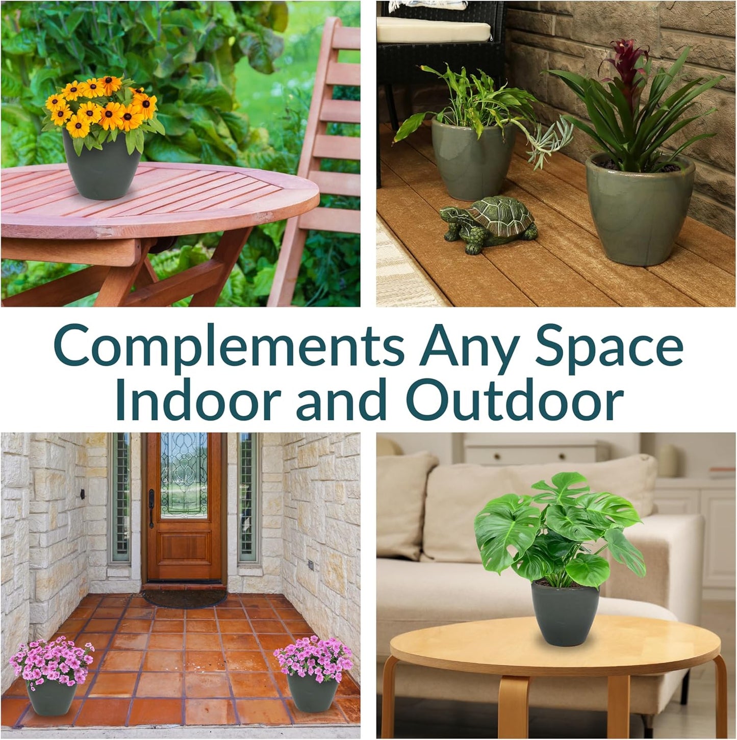 🌿 Elegant Ceramic Planter with Drainage – Indoor & Outdoor Perfect Plant Pot 🌸✨