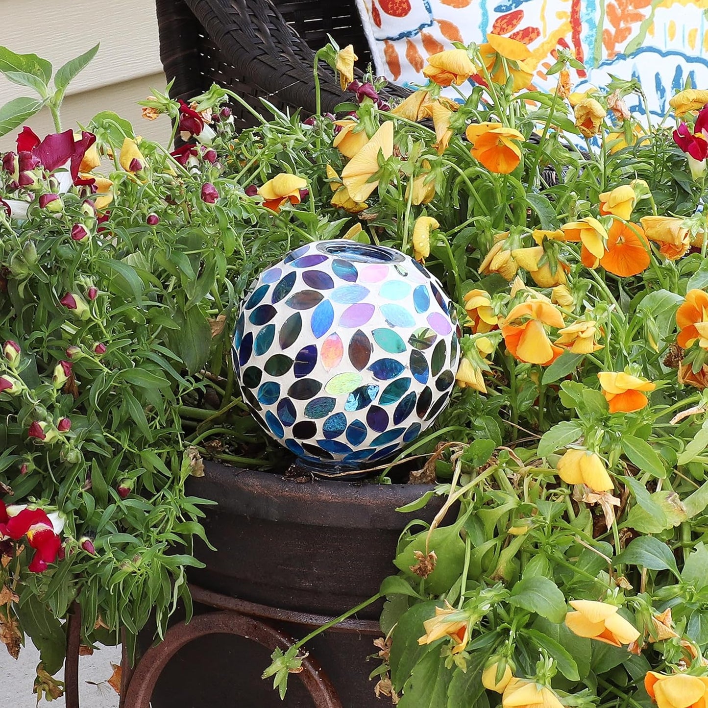 🌿 Vacation-Ready Mosaic Glass Plant Watering Globe 💧✨