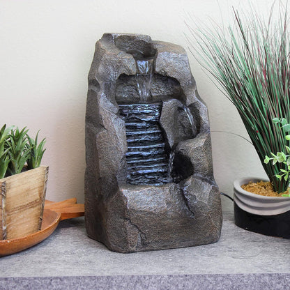 🌊 Serene Indoor Tabletop Waterfall Fountain – Relax & Refresh Your Space 🕊️