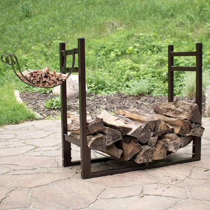 🔥 Outdoor Firewood & Kindling Rack – Sturdy Fireplace Storage for Backyard & Patio 🌿🪵