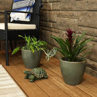 🌿 Elegant Ceramic Planter with Drainage – Indoor & Outdoor Perfect Plant Pot 🌸✨